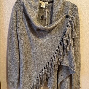 Taupe Color Fringe Sweater-NWT
